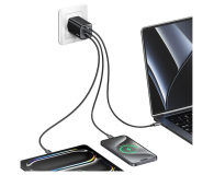 USAMS Ładowarka 65W GaN Fast Charger 1xUSB-C 1xUSB-A  /kabel USB-C czarna - 1471729 - zdjęcie 4